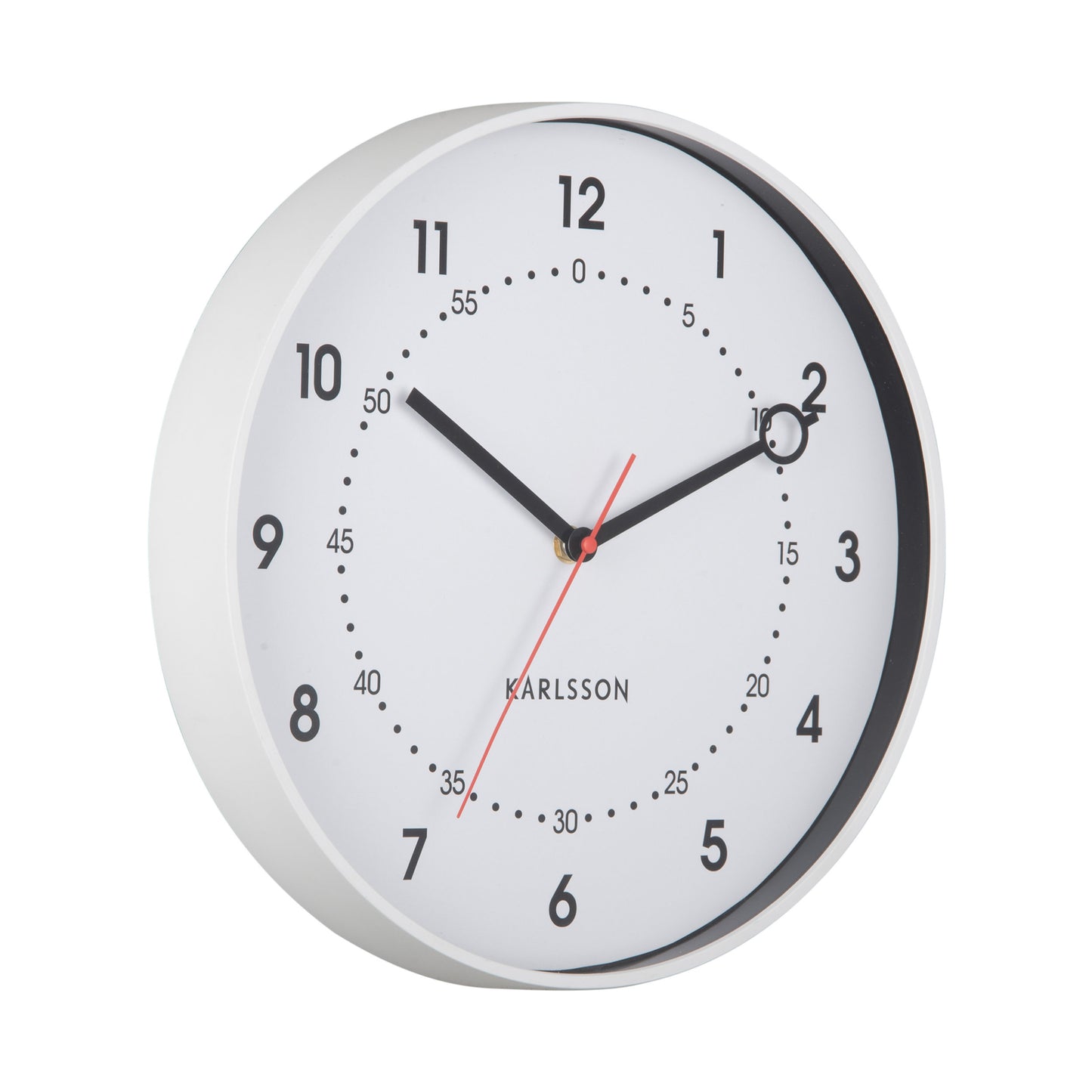 Karlsson Wanduhr Fresco Weiß
