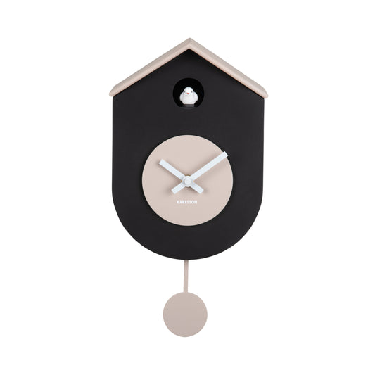 Karlsson Wanduhr Grato Cuckoo schwarz