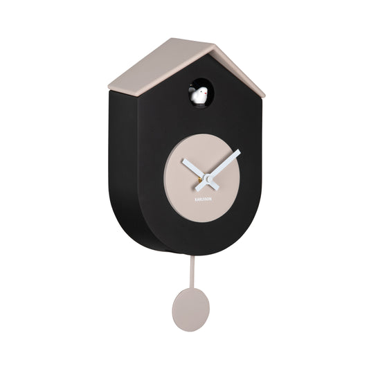 Karlsson Wanduhr Grato Cuckoo schwarz
