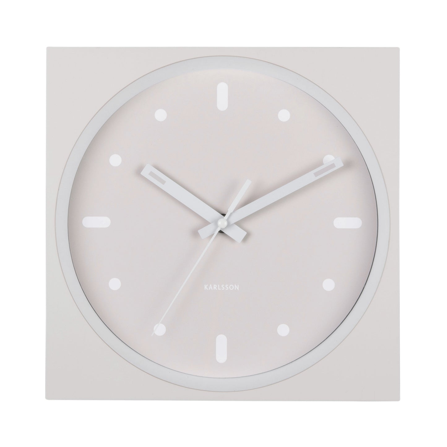 Karlsson Wanduhr Incesante Square warmgrau