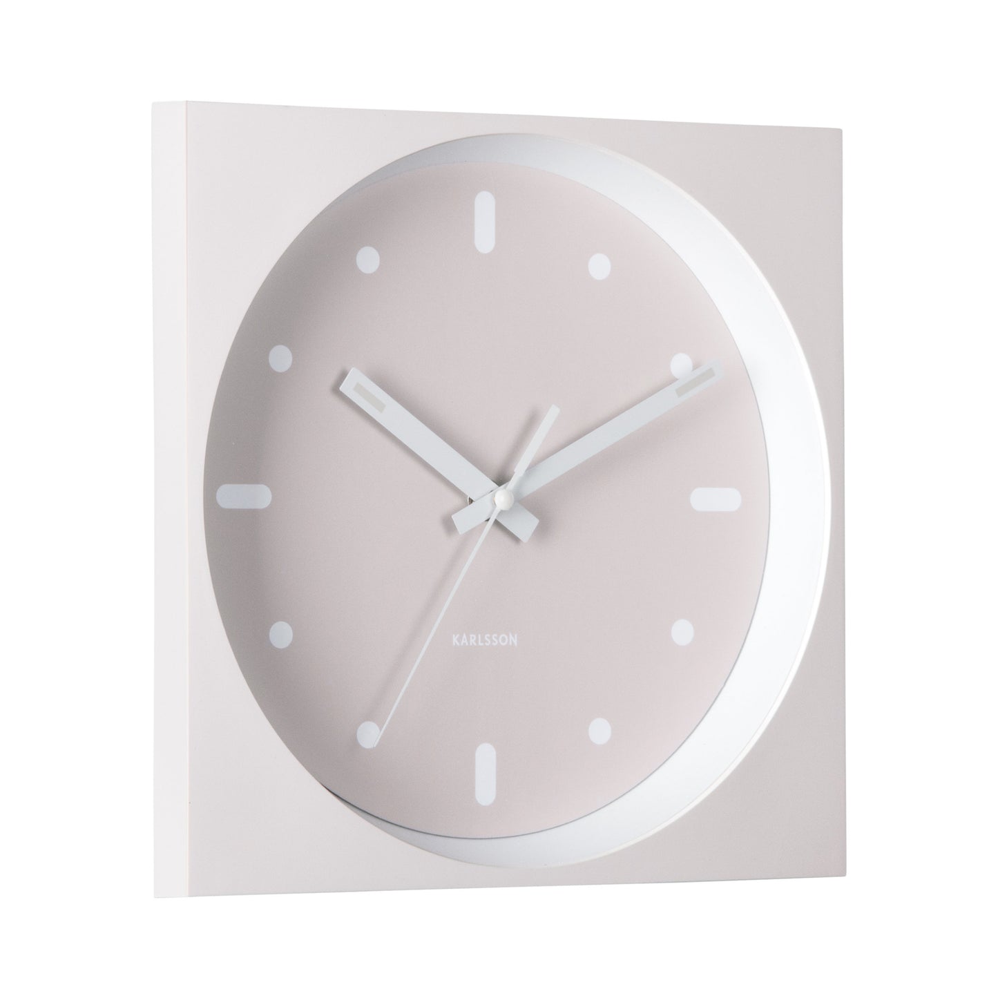 Karlsson Wanduhr Incesante Square warmgrau