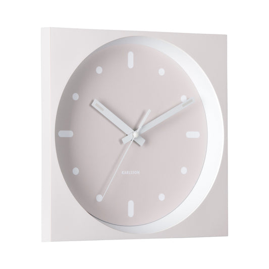 Karlsson Wanduhr Incesante Square warmgrau
