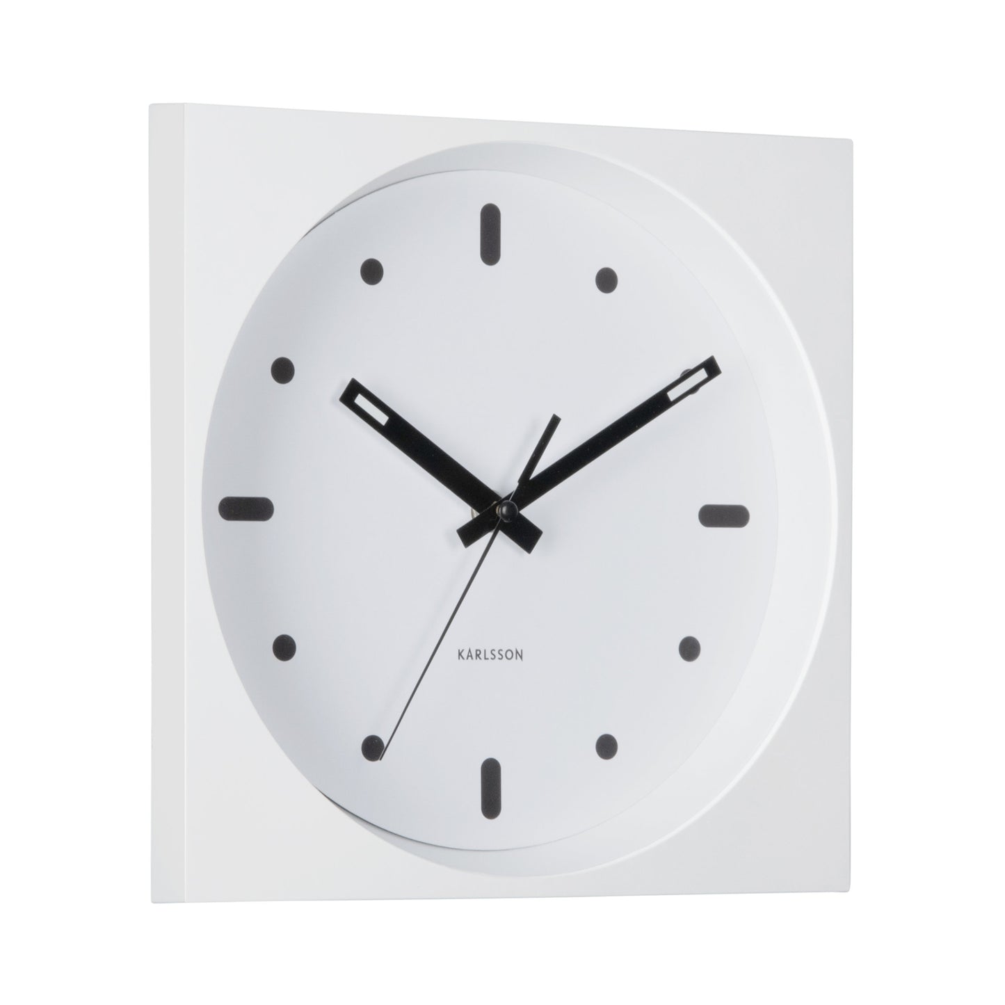 Karlsson Wanduhr Incesante Square weiß