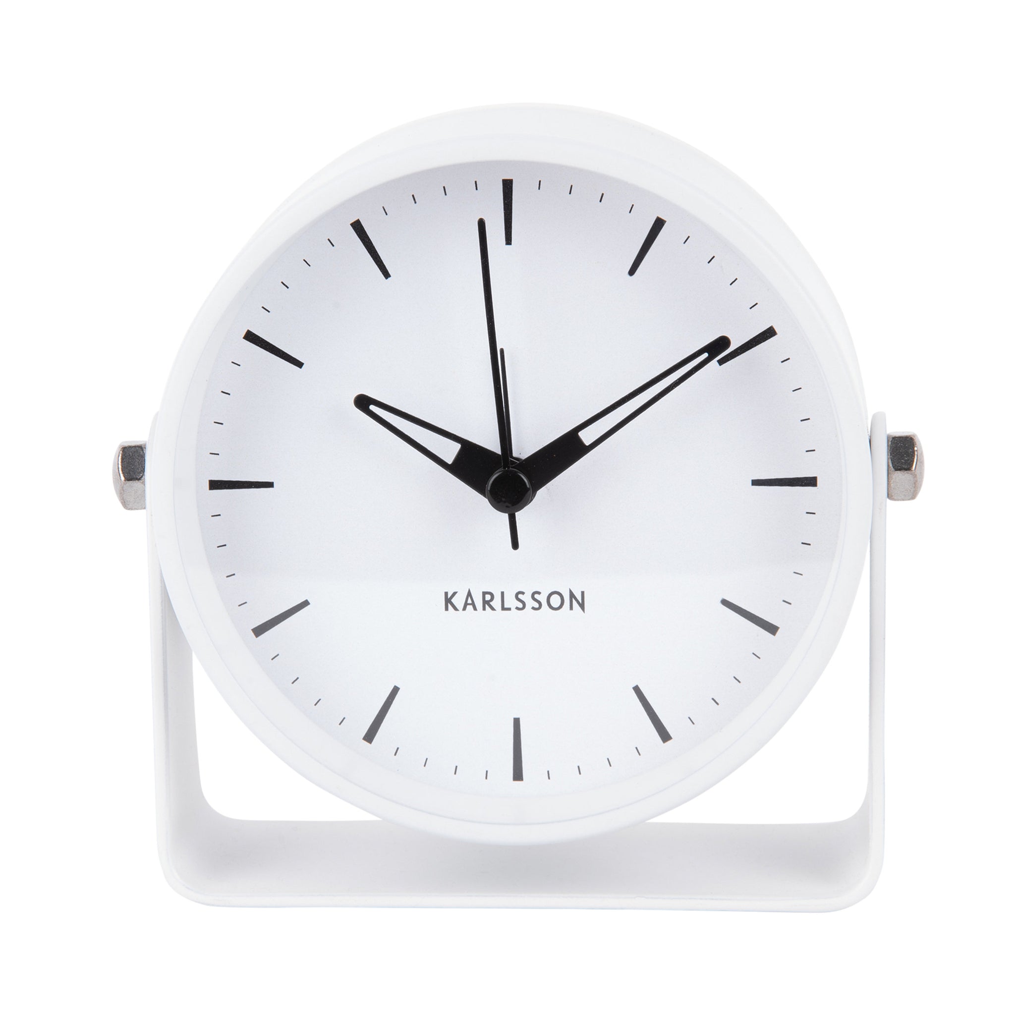 Karlsson Wecker Calm Metall weiß – Trendreich