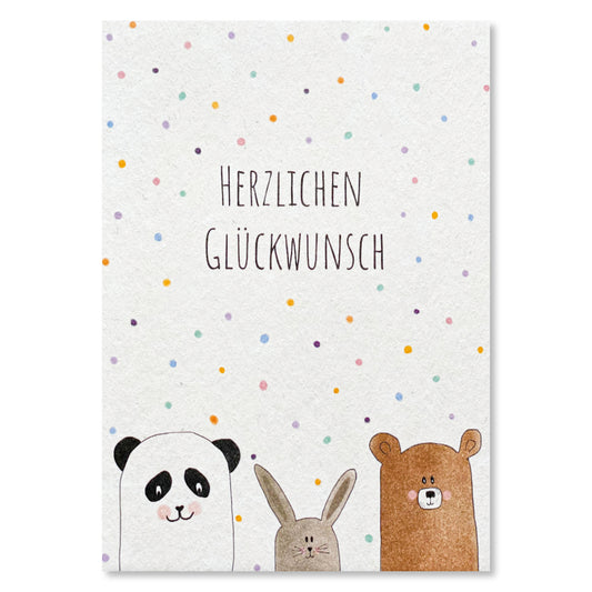KEITCARDS Grußkarte 3 Freunde aus Holzschliffpappe von Nina van Bergen.