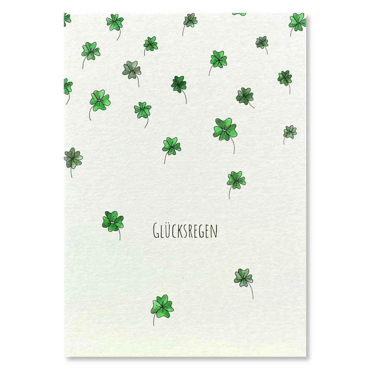KEITCARDS Grußkarte Glücksregen aus Holzschliffpappe von Nina van Bergen.