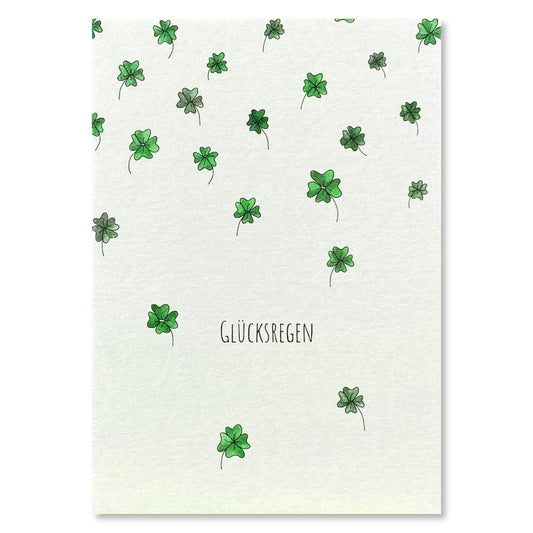 KEITCARDS Grußkarte Glücksregen aus Holzschliffpappe von Nina van Bergen.
