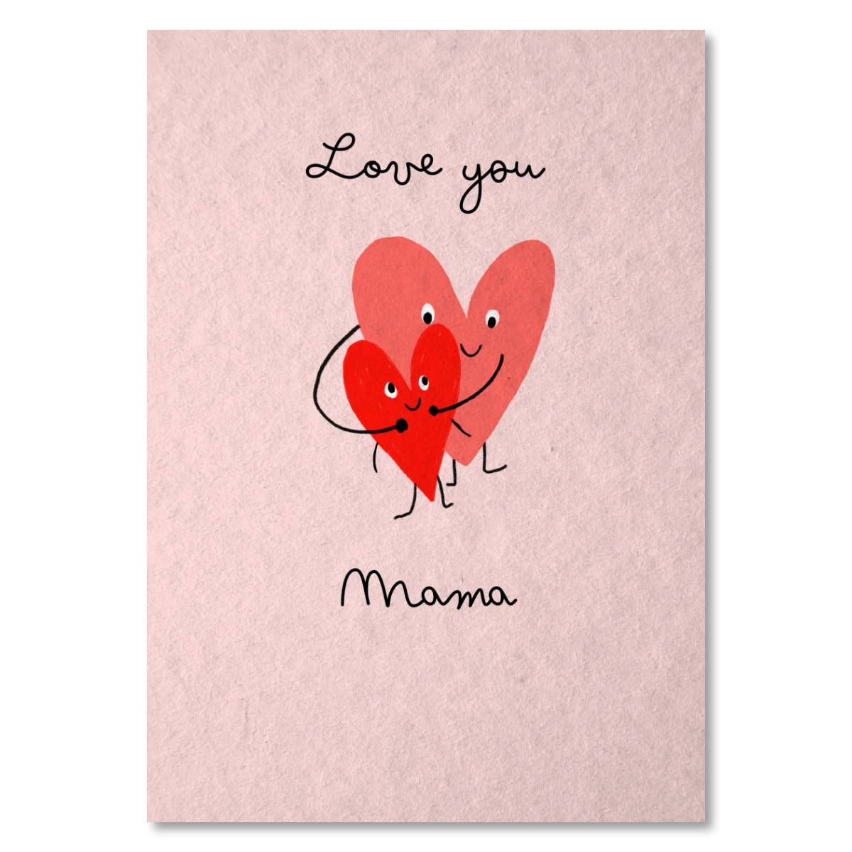 KEITCARDS Grußkarte Love you Mama aus Holzschliffpappe von Nina van Bergen.