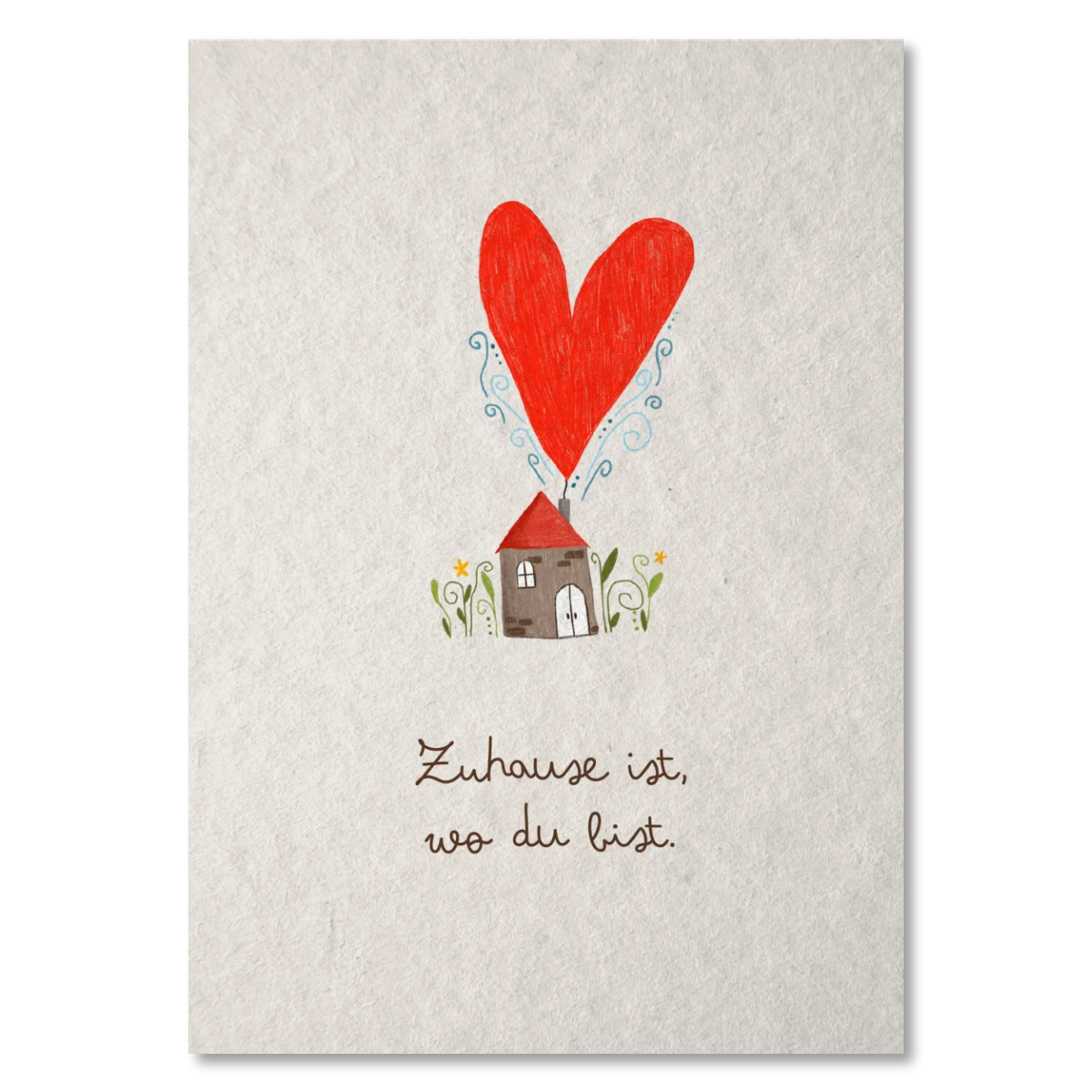 KEITCARDS Grußkarte Zuhause ist, wo du bist aus Holzschliffpappe von Nina van Bergen.