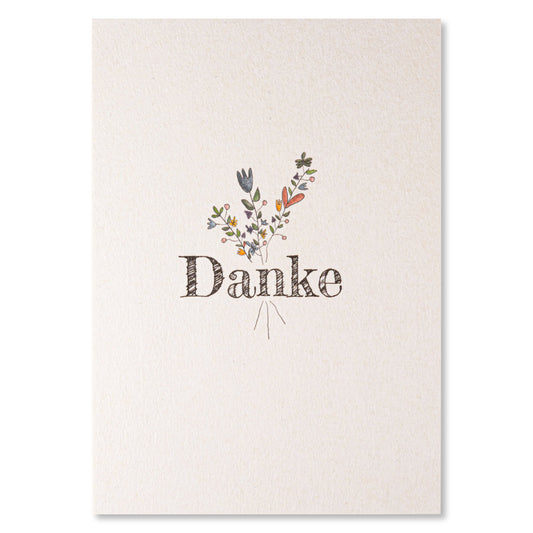 KEITCARDS Grußkarte Danke Blumen