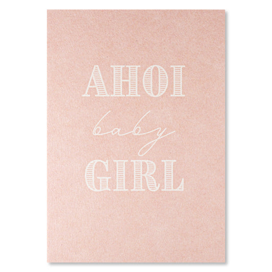 KEITCARDS Grußkarte Ahoi Baby Girl