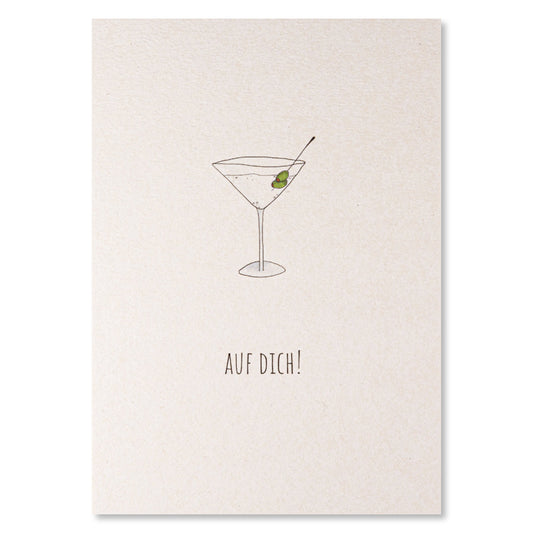 KEITCARDS Grußkarte Auf Dich Martini
