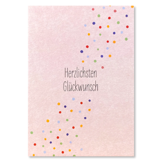 KEITCARDS Grußkarte Herzlichsten Glückwunsch Punkte