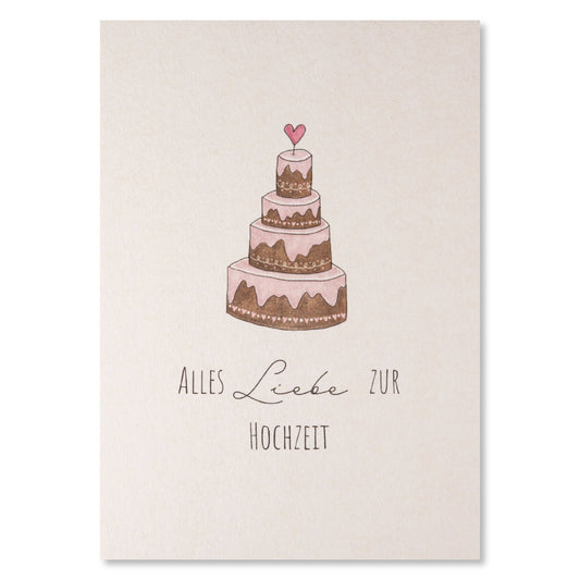 KEITCARDS Grußkarte Hochzeitstorte