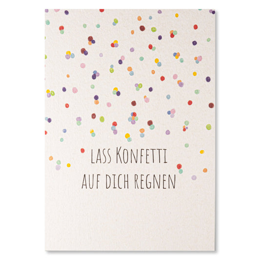 KEITCARDS Grußkarte Konfettiregen