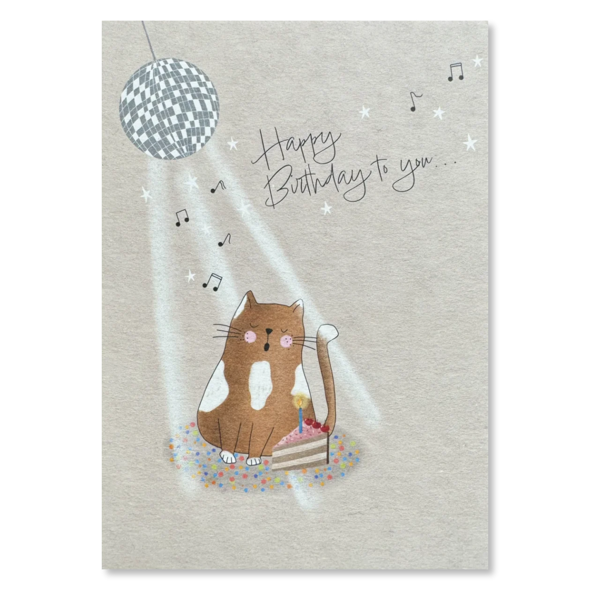 KEITCARDS Grußkarte singende Katze