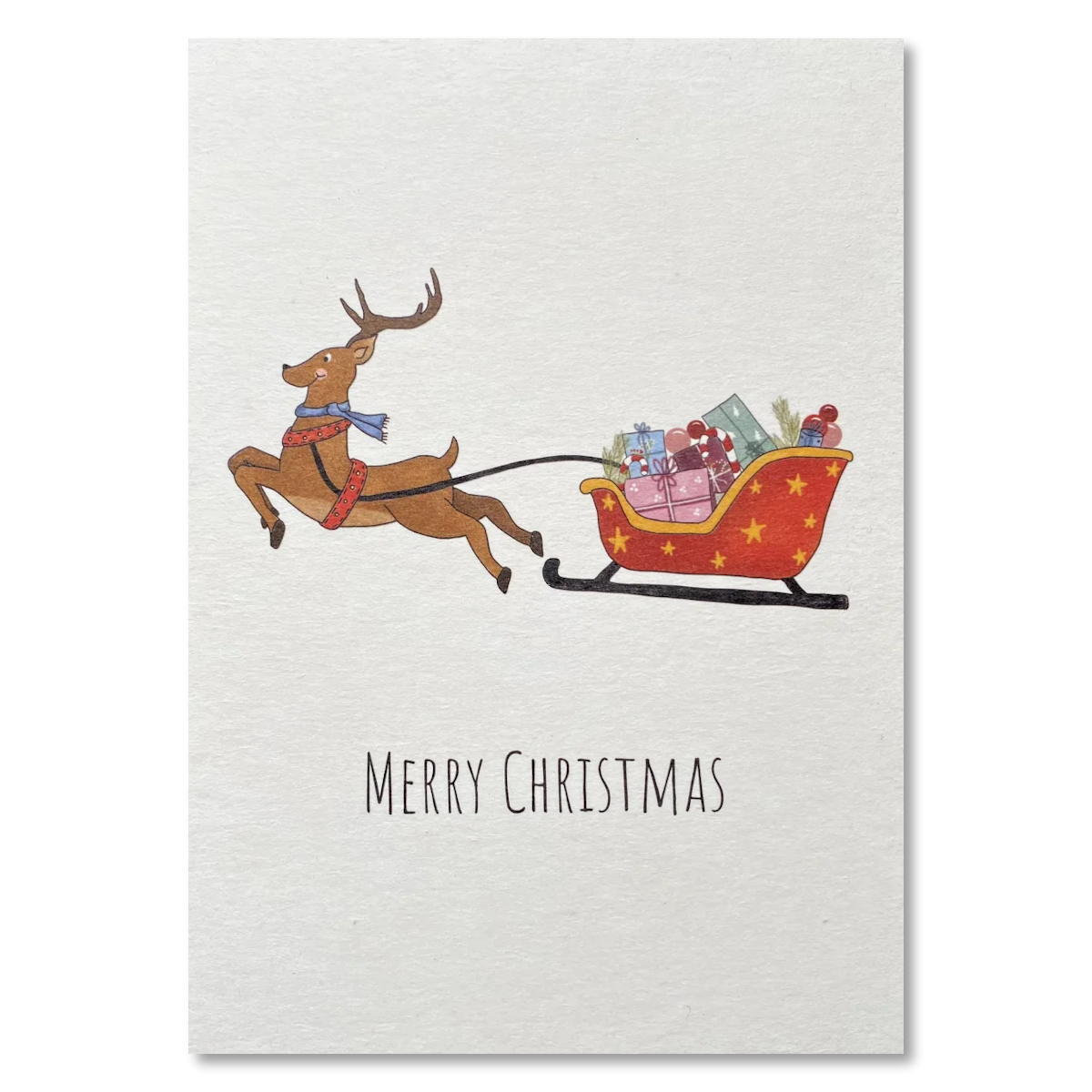 KEITCARDS Grußkarte Rentierschlitten