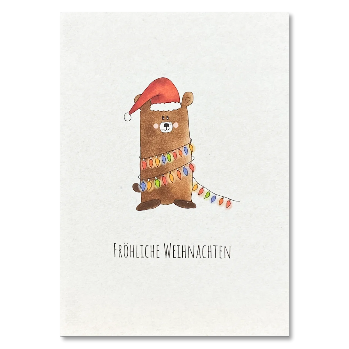 KEITCARDS Grußkarte Weihnachtsbär