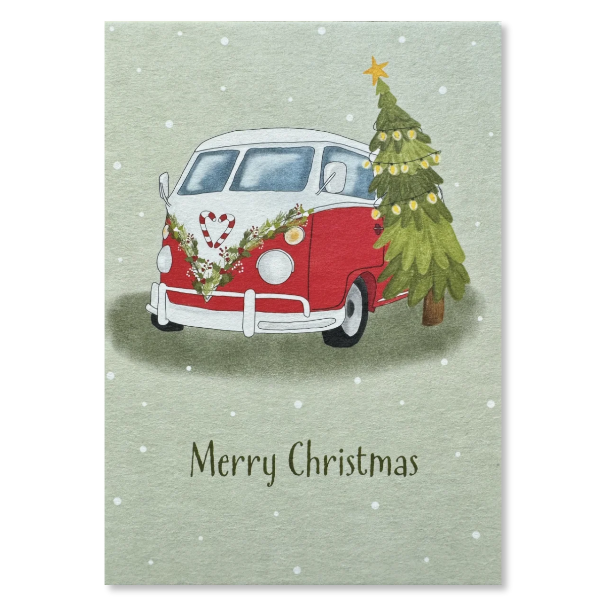 KEITCARDS Grußkarte Weihnachtsbulli