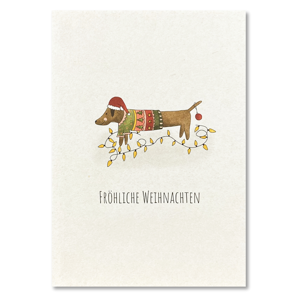 KEITCARDS Grußkarte Weihnachtsdackel