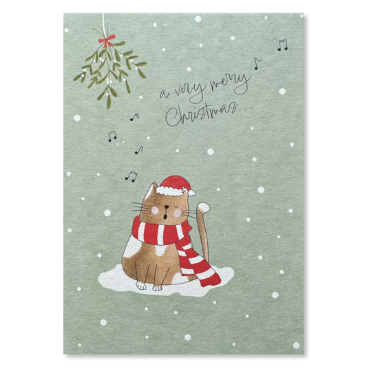 KEITCARDS Grußkarte Weihnachtskatze