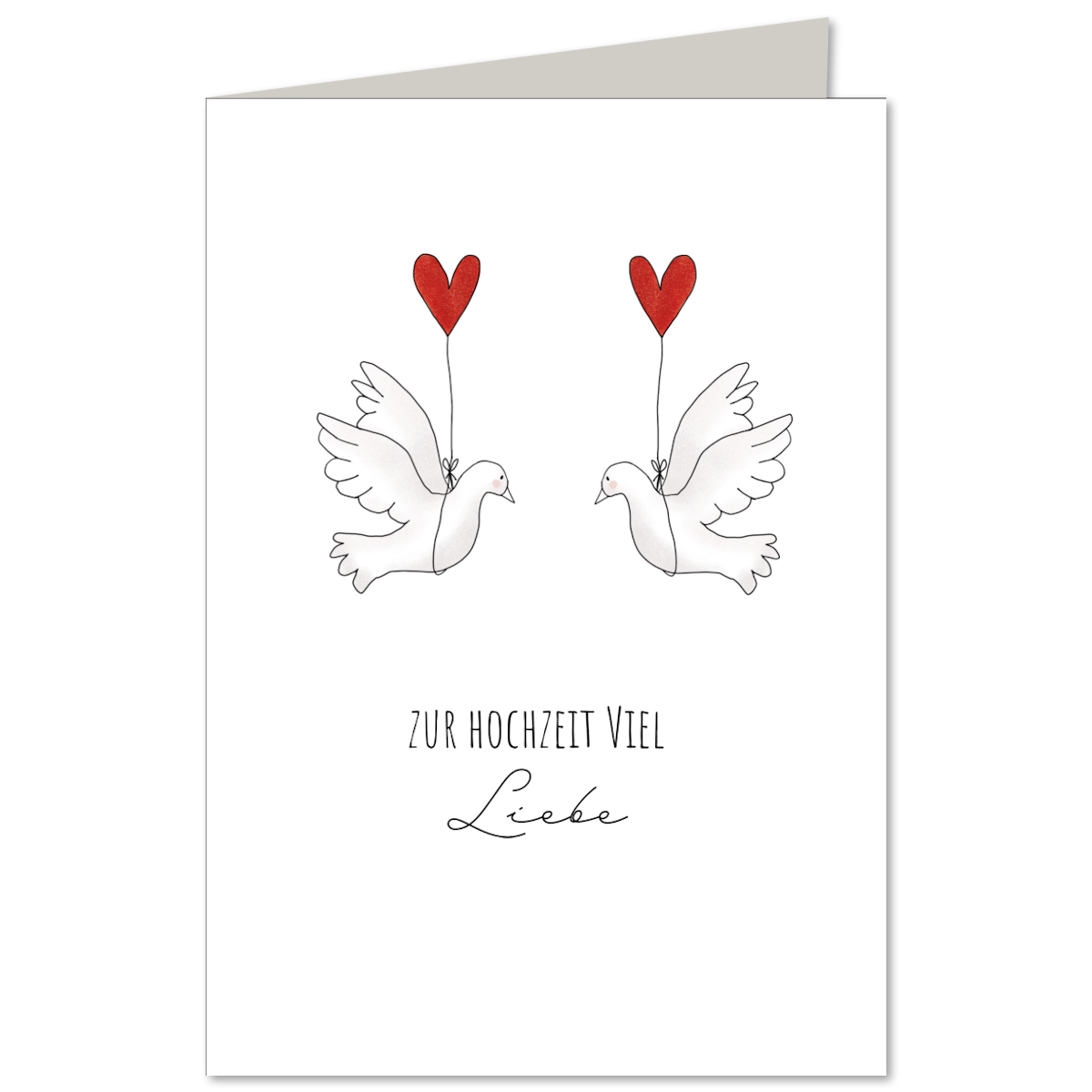 KEITCARDS Klappkarte 2 Tauben Hochzeitskarte