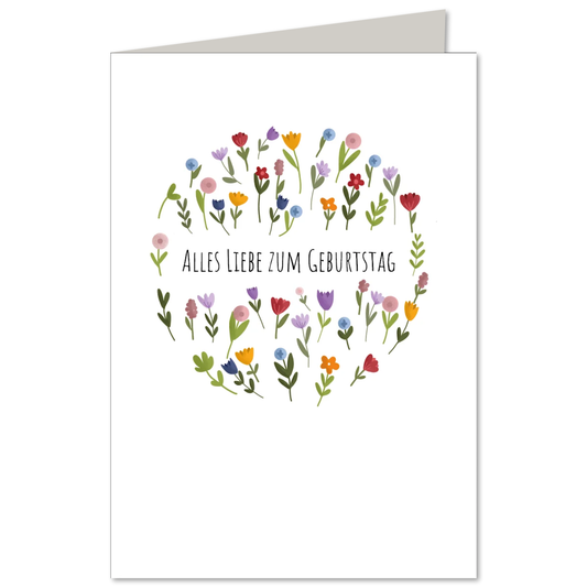 KEITCARDS Klappkarte Blumenkreis