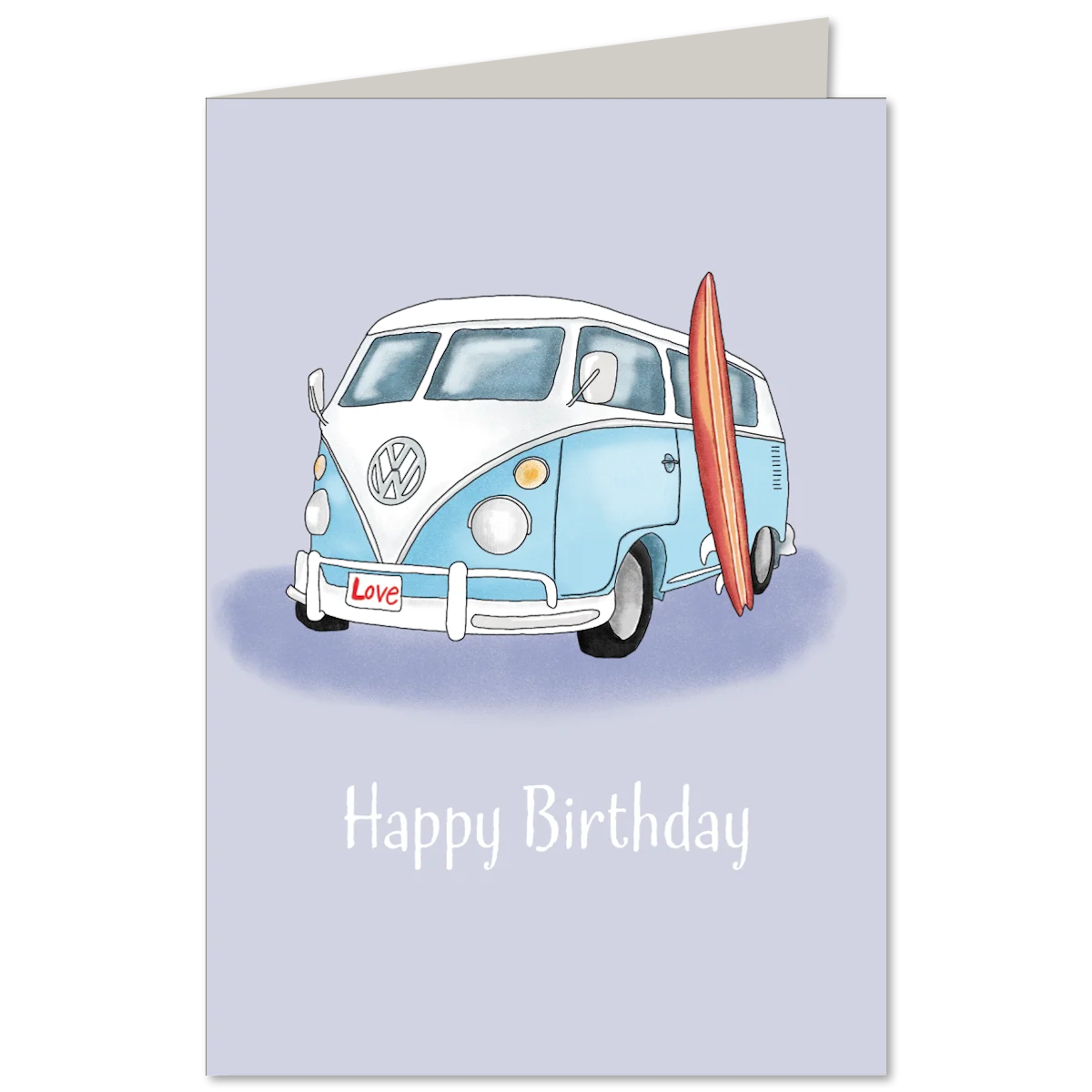 KEITCARDS Klappkarte Bulli blau