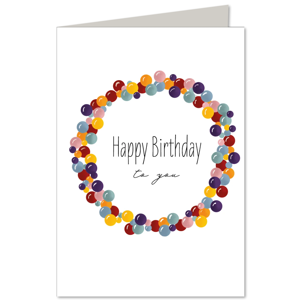 KEITCARDS Klappkarte Geburtstagskranz aus Kugeln