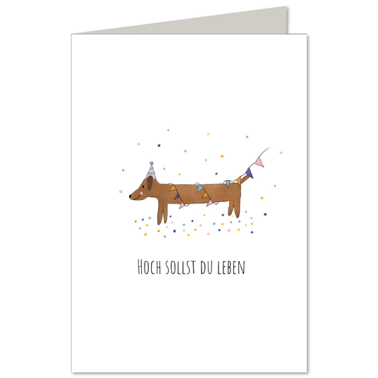 KEITCARDS Klappkarte Party Dackel