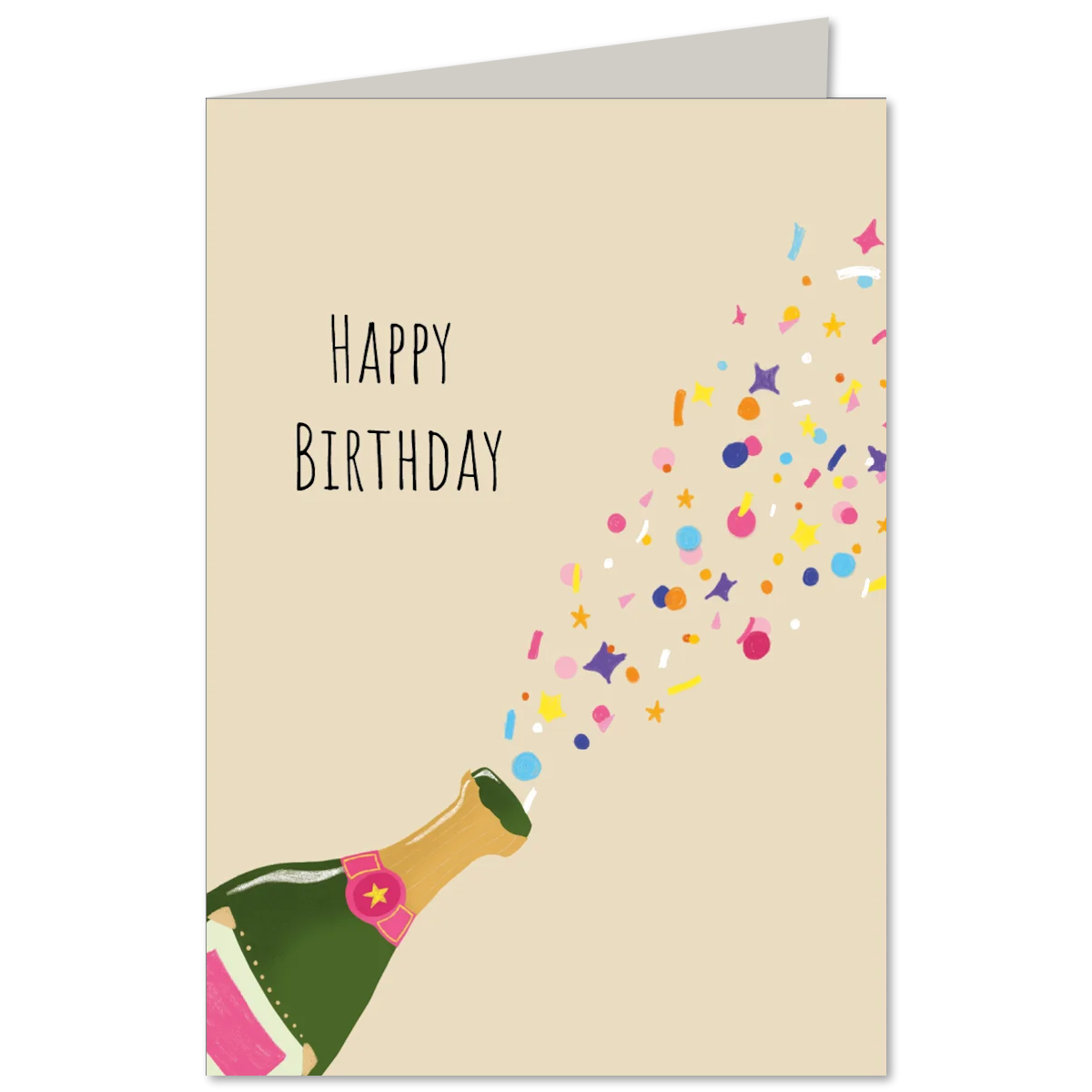 KEITCARDS Klappkarte Sektflasche