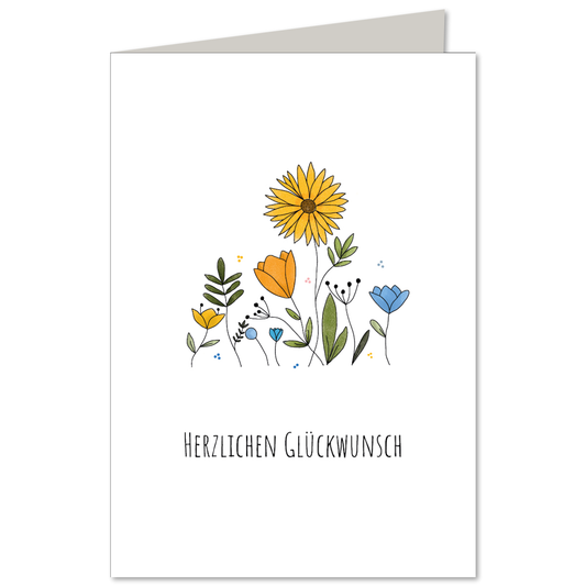 KEITCARDS Klappkarte Sonnenblume