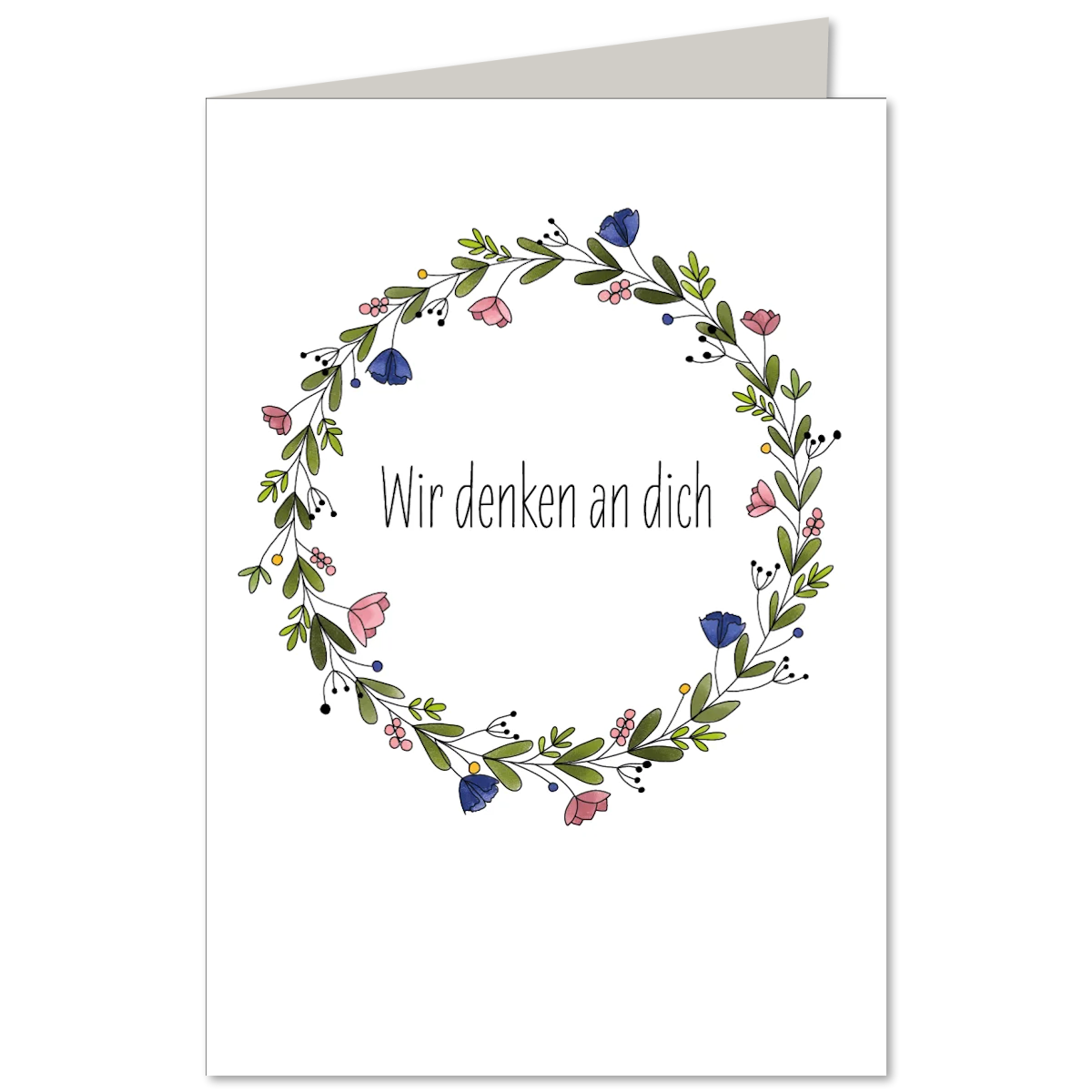 KEITCARDS Klappkarte Wir denken an Dich