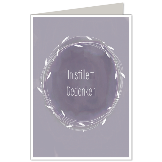 KEITCARDS Klappkarte Aquarell in stillem Gedenken