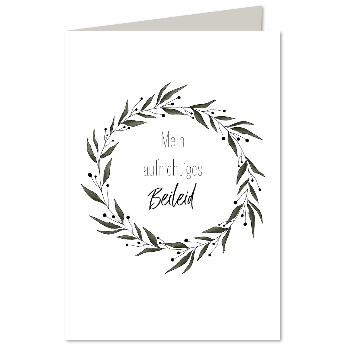 KEITCARDS Klappkarte Aufrichtiges Beileid