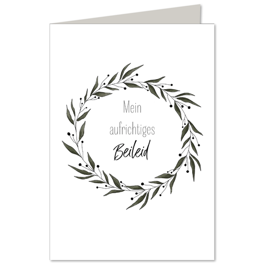 KEITCARDS Klappkarte Aufrichtiges Beileid