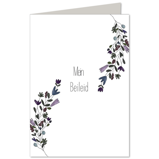 KEITCARDS Klappkarte Blumenranke - Mein Beileid