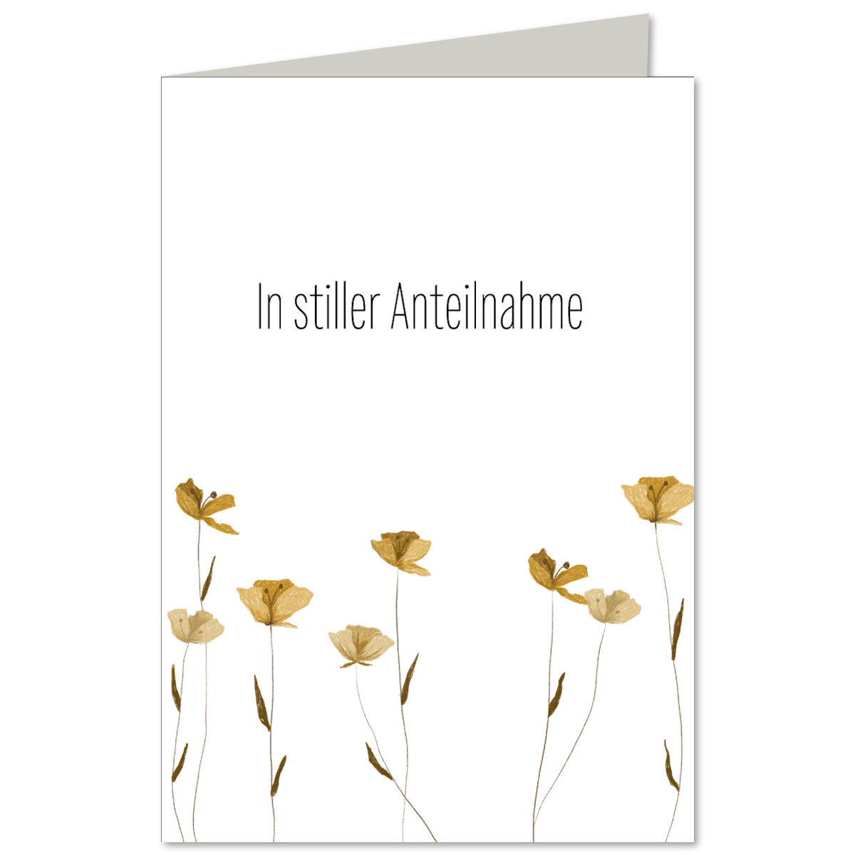 KEITCARDS Klappkarte Herbstblumen in stiller Anteilnahme