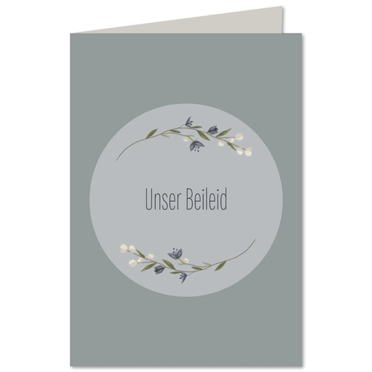 KEITCARDS Klappkarte Trauer grau