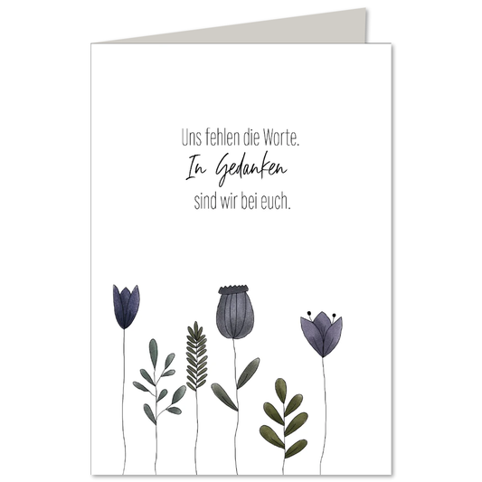 KEITCARDS Klappkarte Uns fehlen die Worte
