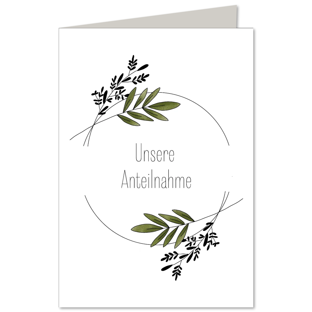 KEITCARDS Klappkarte Unsere Anteilnahme