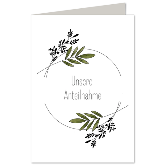 KEITCARDS Klappkarte Unsere Anteilnahme