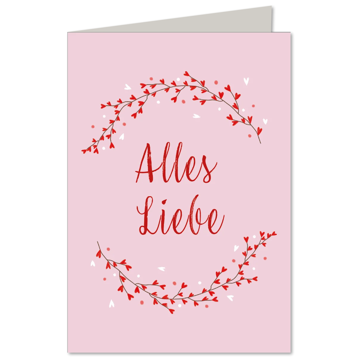 Illustrierte KEITCARDS Geburtstagskarte Aquarell Alles Liebe von Nina van Bergen inklusive passendem C6 Briefumschlag