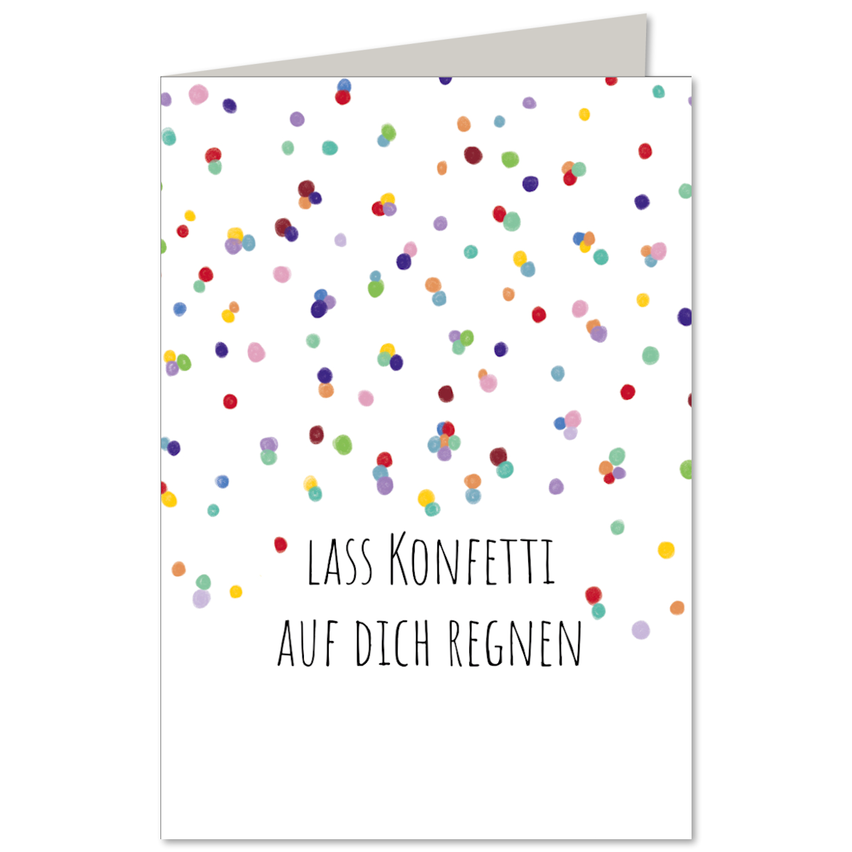 Illustrierte KEITCARDS Geburtstagskarte Konfetti von Nina van Bergen inklusive passendem C6 Briefumschlag