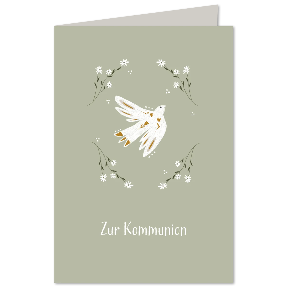 Illustrierte KEITCARDS Klappkarte Zur Kommunion von Nina van Bergen inklusive passendem C6 Briefumschlag