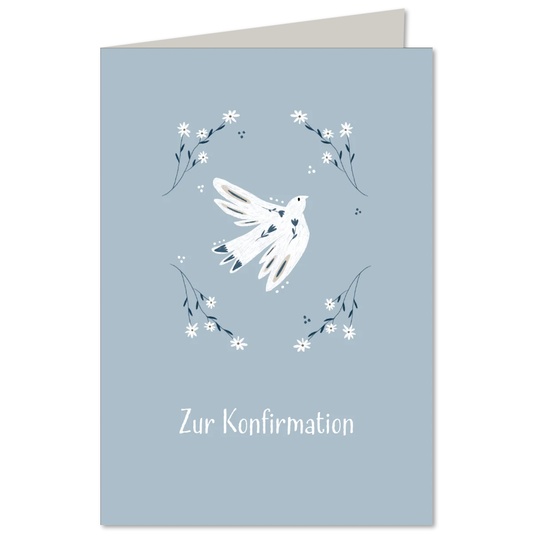 Illustrierte KEITCARDS Klappkarte Zur Konfirmation von Nina van Bergen inklusive passendem C6 Briefumschlag