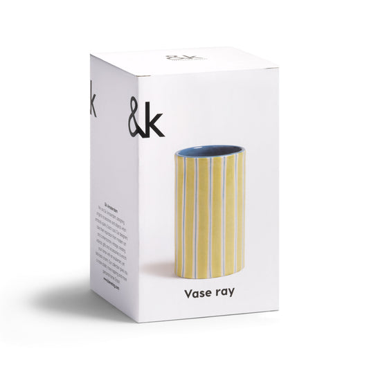 & klevering Vase ray 8x8x12,5 cm grün