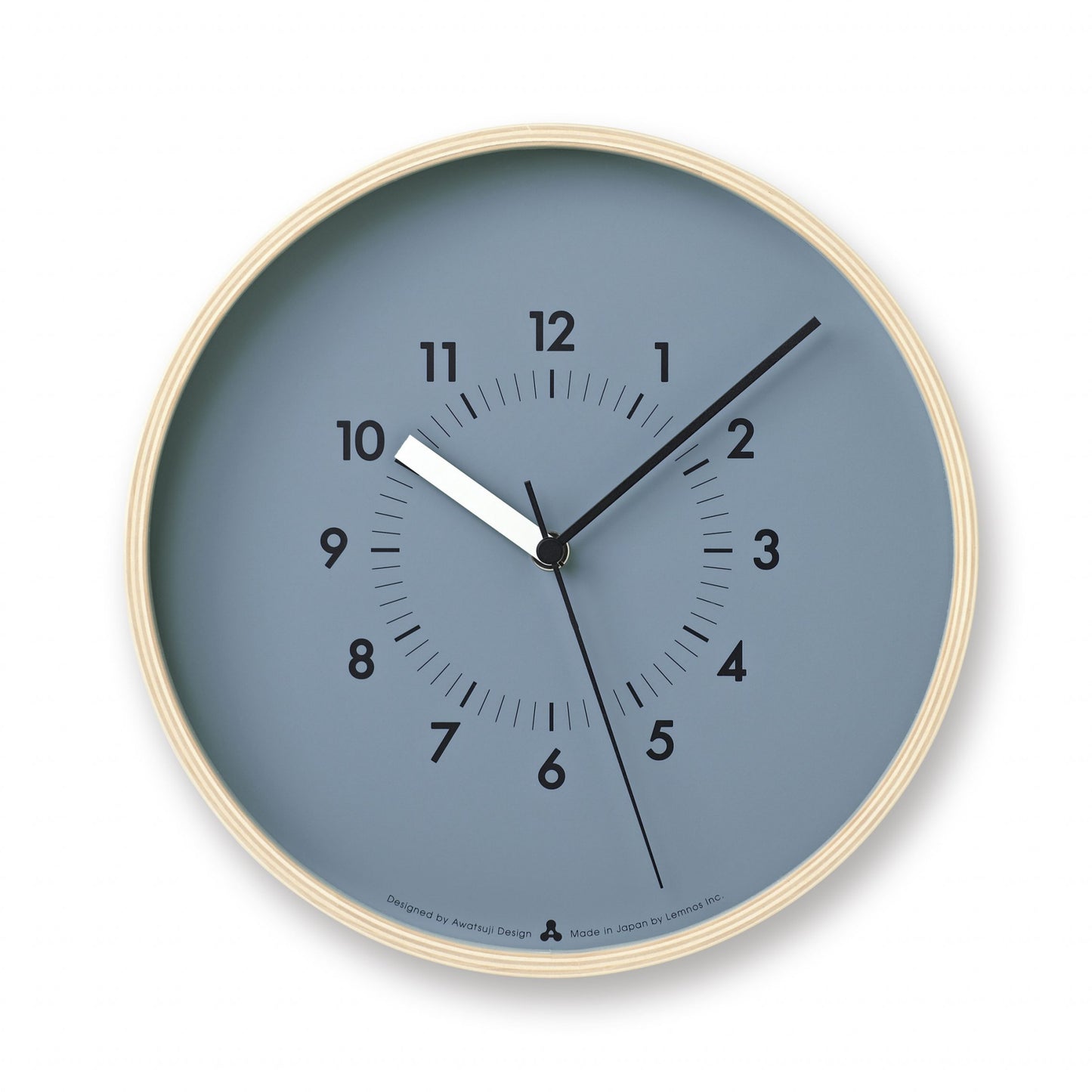 Lemnos Wanduhr Awa Soso blau