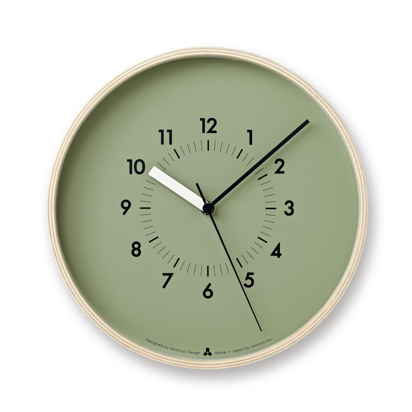 Lemnos Wanduhr Awa Soso grün