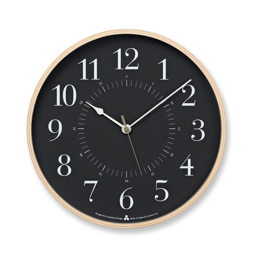 Lemnos Wanduhr Awa Toki grau